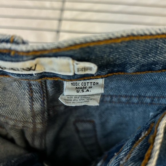 vintage vtg j.crew 100% cotton button-fly jeans - Picture 3 of 6